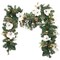 9 ft. Artificial Christmas Garland with Lights - White Gold Magnolia